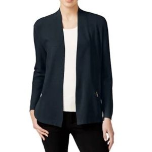 Charter Club Petite Open-Front Zip-Pocket